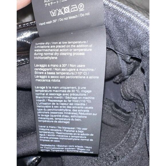 Unravel Project Latex Pants 29 Lace Up Two Toned Slim Fit Italy Goth Grunge $750 - Picture 15 of 16